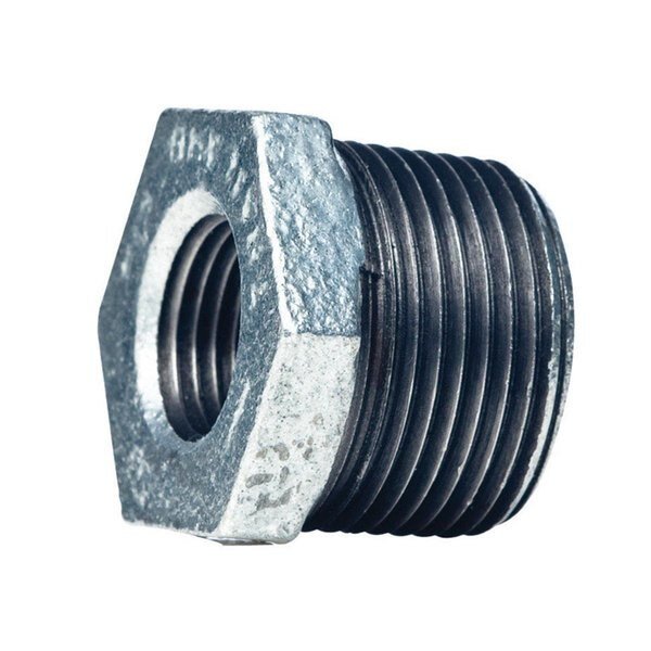3 in. MPT x 2.5 in. Dia. FPT Galvanized Malleable Iron Hex Bushing, Mueller Industries, Mfr#: 4399697